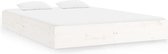 vidaXL Cadre de lit Bois massif Blanc 120x200 cm - Cadre de lit - Encadrements de lit de lit - Lit - Sommier