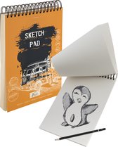 Nassau Fine Art Sketchpad Ring Binder A4 | 120 feuilles | papier de 90 grammes | tablette à dessiner | dessin pour enfants et adultes