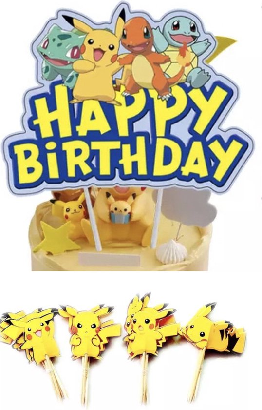 Set de Décoration de gâteau Pokémon – 1 décoration de gâteau et 24  décorations de