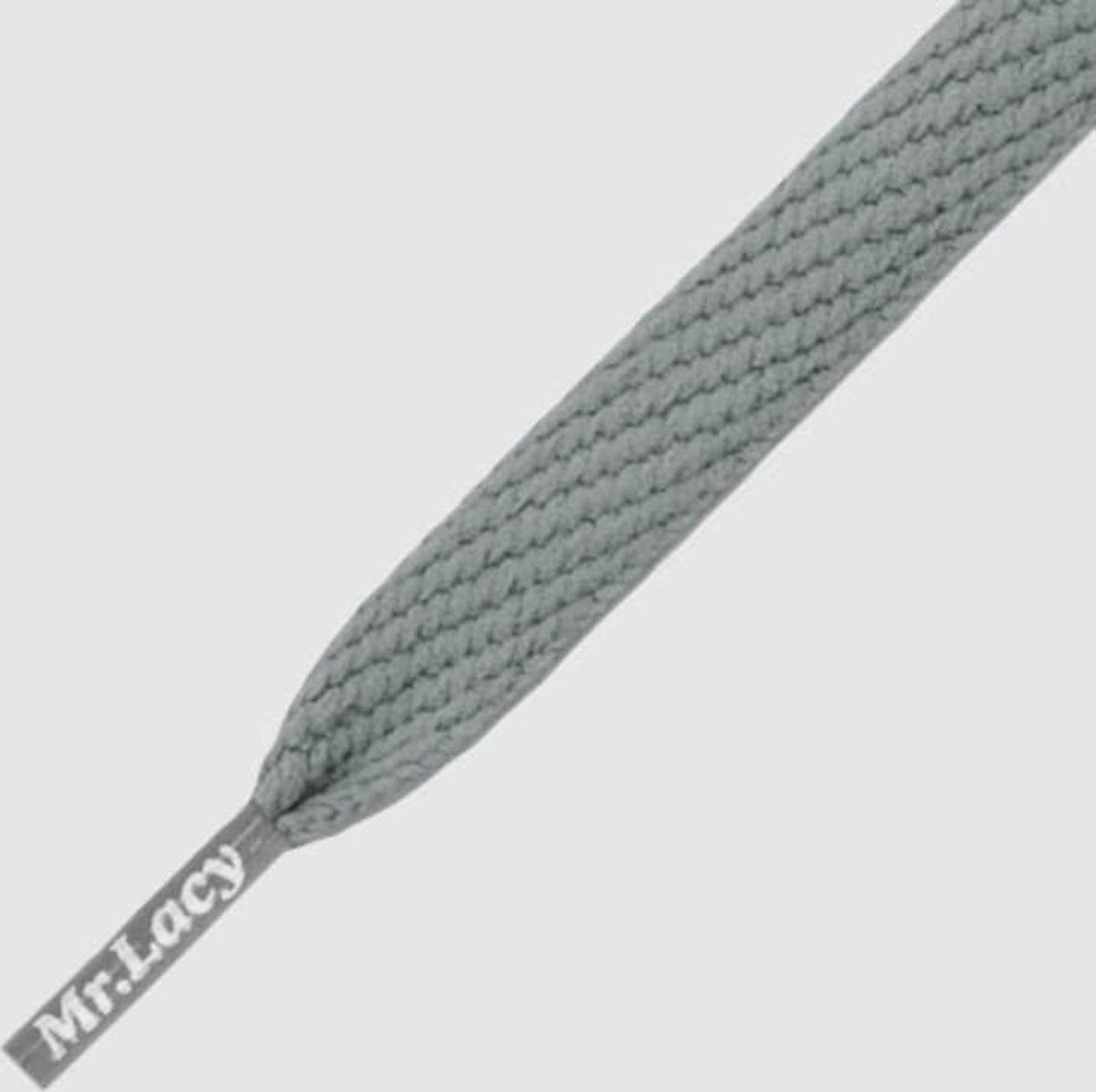 Mr. Lacy - Schoenveters - Veters - Sneakerveters - Flatties - Plat - Donker Grijs - Veterlengte 130 cm – Breedte 10 mm