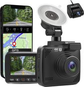 ProTrue 4K Ultra HD Dashcam - Dual Dash Cam voor Auto Voor en Achter - met Wifi en GPS