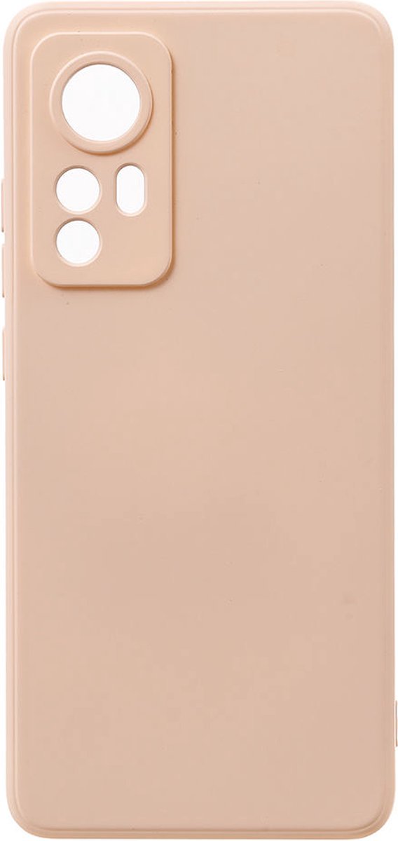 Shop4 - Geschikt voor Xiaomi 12 Pro Hoesje - Zachte Back Case TPU Siliconen Mat Beige