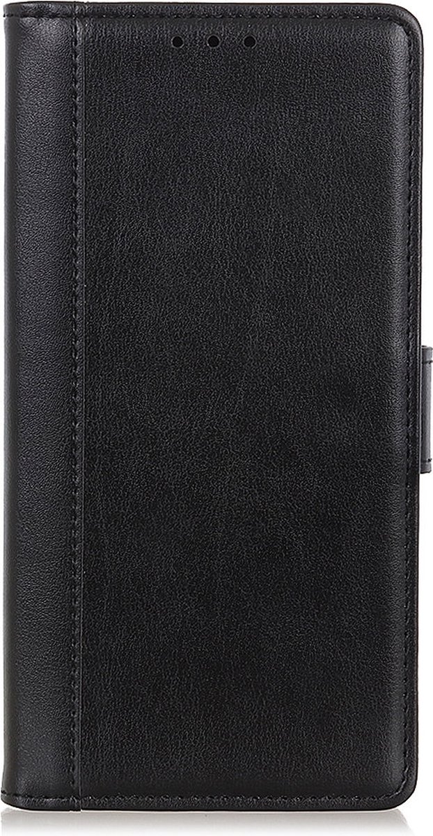 Shop4 - Oppo Find X5 Hoesje - Wallet Case met Pasjeshouder Grain Zwart