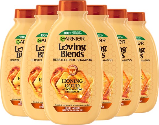 Garnier Loving Blends Honing Goud Herstellende Shampoo Voordeelverpakking - 6 x 300ml