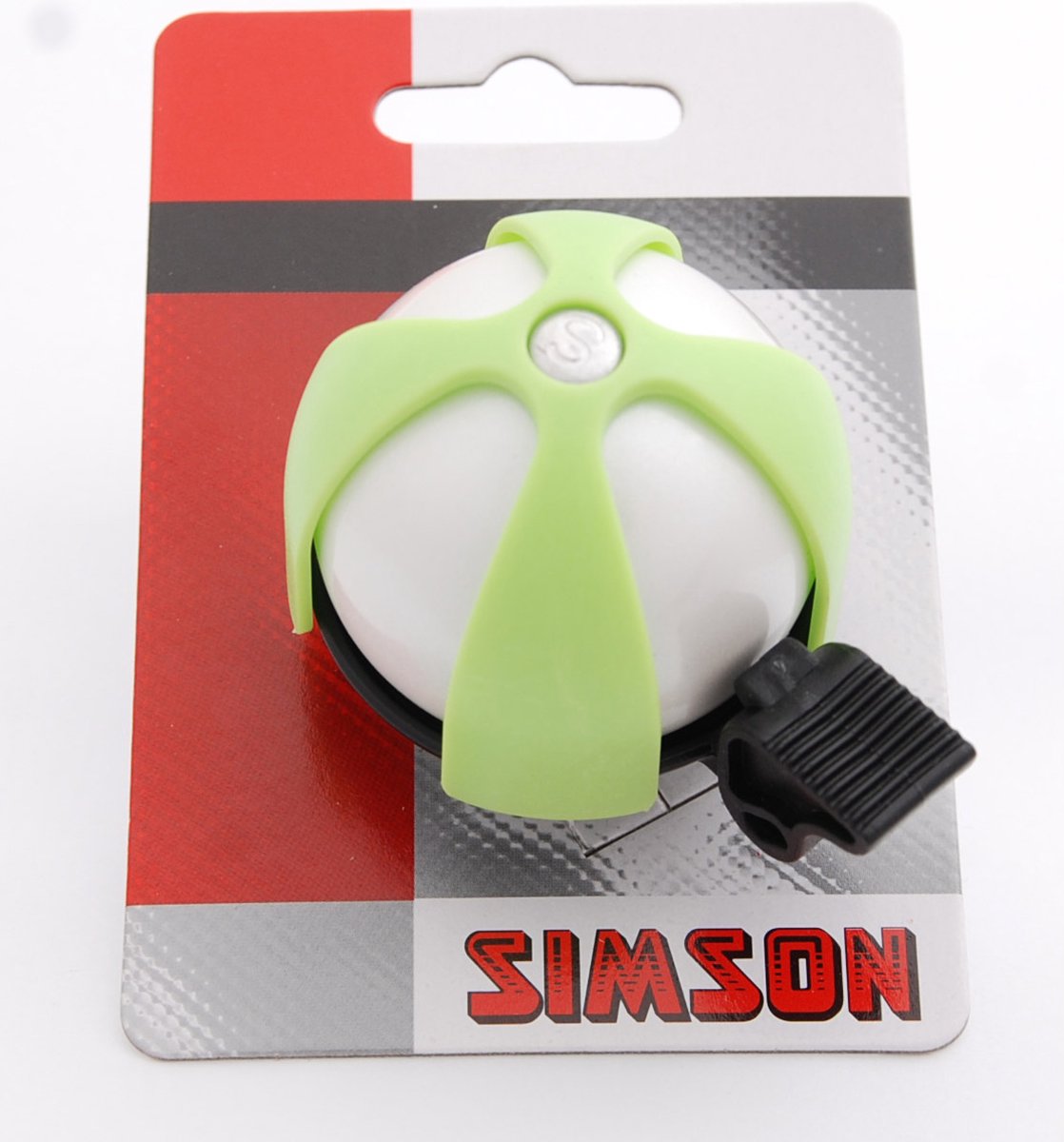 Fietsbel Simson Sport - wit/lime