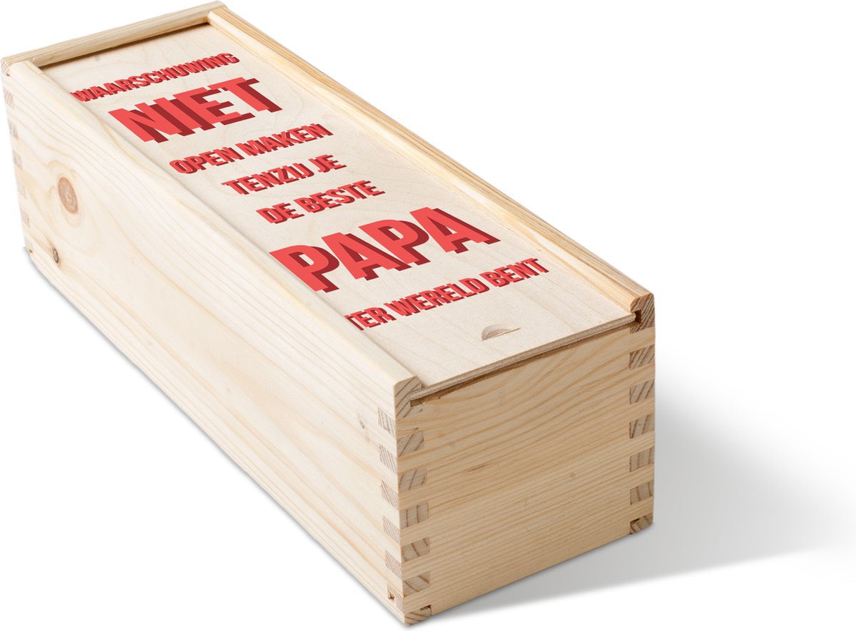 Bierkist | Vaderdag cadeau | Wijnkist |Verjaardag papa | Cadeauverpakking | Vaderdag tip | 1-vaks | Fotofabriek