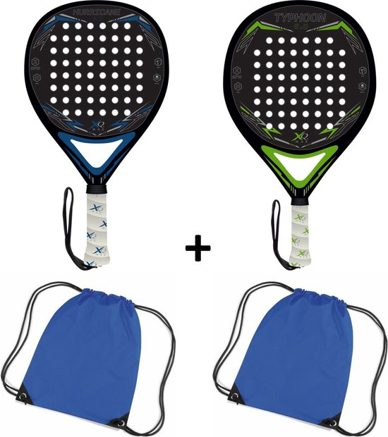 Paddle Rackets X2 XQMax - 2x Padel Racket - Inclusief 2 Padeltassen - Padel Rackets ...