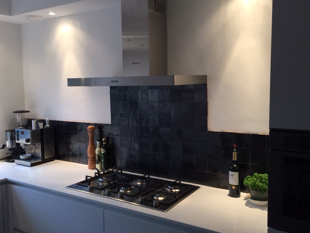 Marokkaanse zellige tegels |ZR 1002 Rabat black matt|waterbestendig ...