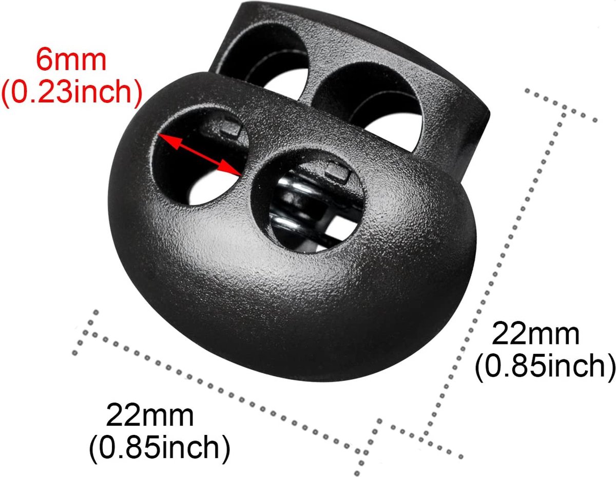 20x Koordstopper Koordsteller Lanyard String Koord Clips voor