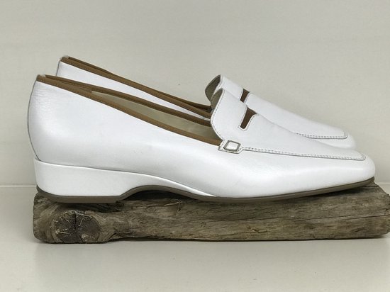 Hassia - Pumps - Wit - Maat 40 / UK 7 - model Emilia G - Leer - ( Valt Groot uit als 40,5 ) dames schoenen