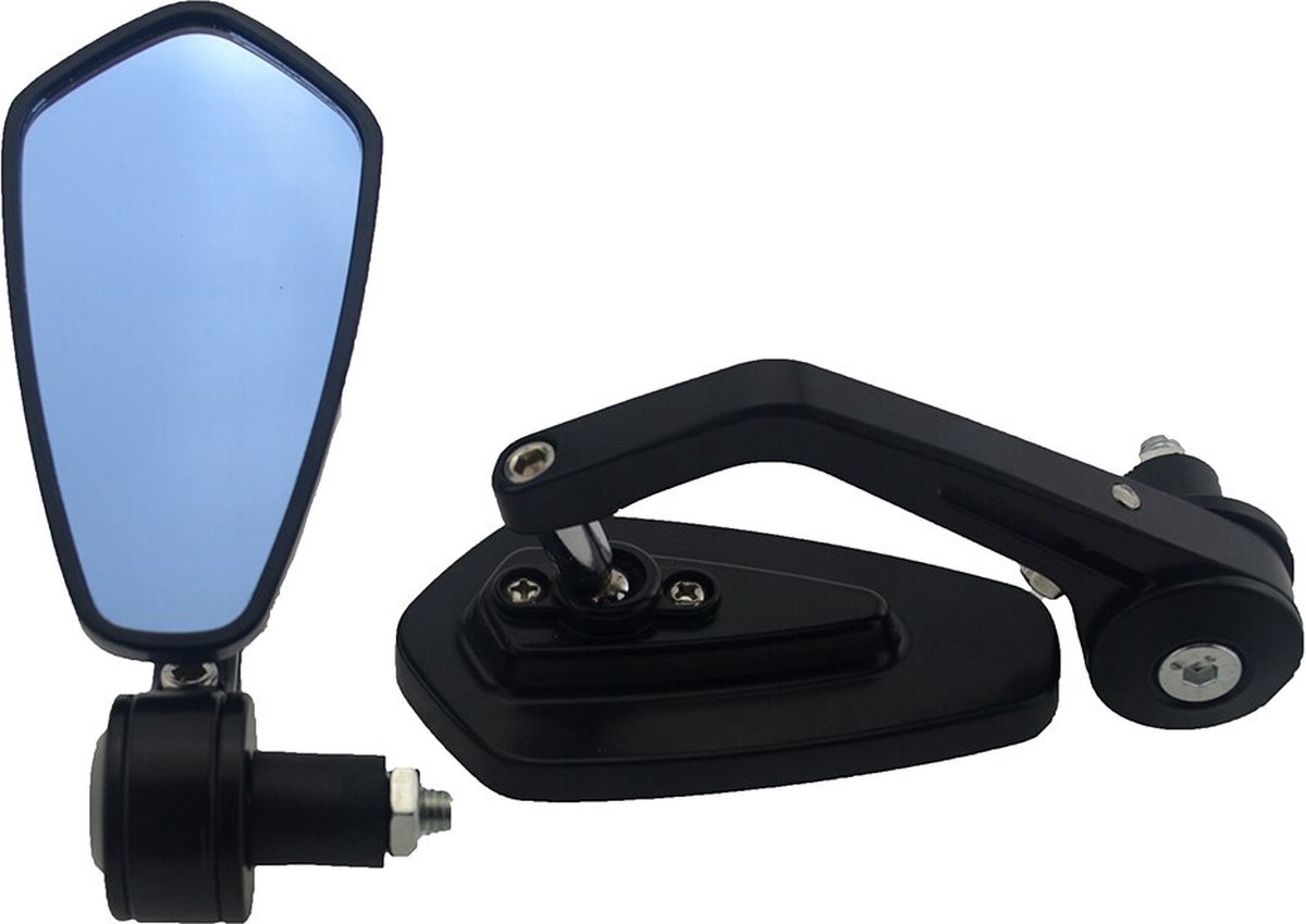 Bar end Spiegels Spiegels voor Motoren/Scooter Set van 2 Zwart