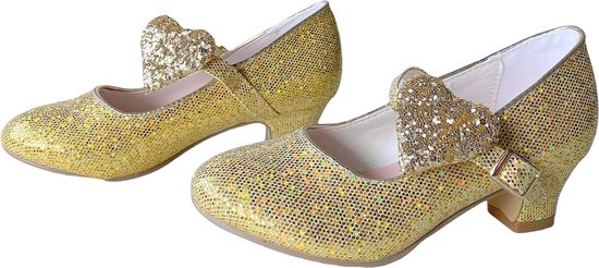 Spaanse schoenen hartje goud Prinsessen schoenen - maat 31 (binnenmaat 20,5  cm) bij... | bol.com