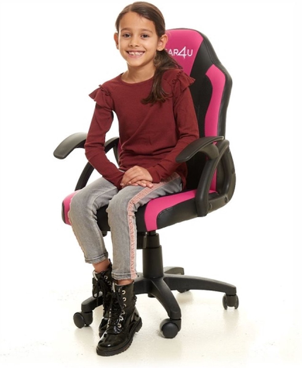Chaise de jeu Gear4U Junior Hero - Chaise de jeu - Noir / Rose