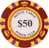 Afbeelding van het spelletje Poker chips - Poker - Pokerset - Poker chip met waarde 50 - Monte Carlo poker chip - Fiches - Poker fiches - Poker chip - Klei fiches - Cave & Garden