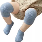 Knie + sokken beschermers - 2 Delig - anti slip - baby kruipbeschermers - BLAUW