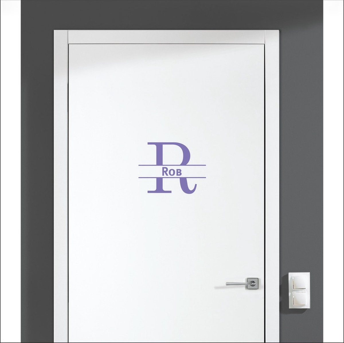 Deursticker Met Naam -  Rob - Paars