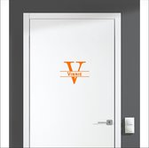 Sticker pour porte avec nom - Vinnie - Oranje