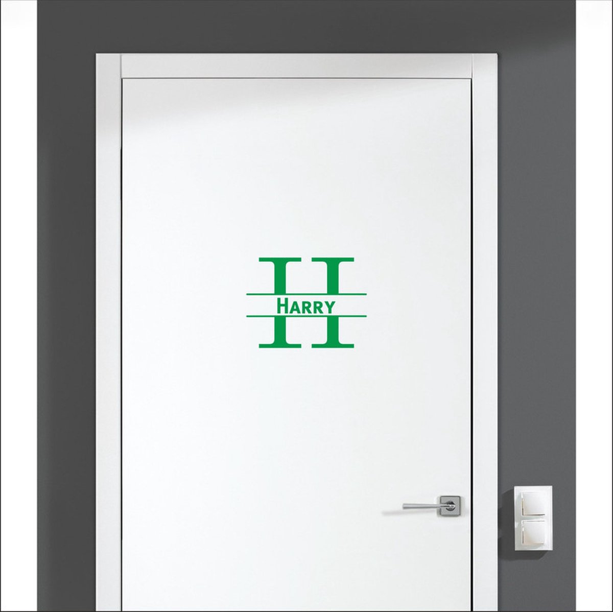 Deursticker Met Naam -  Harry - Groen