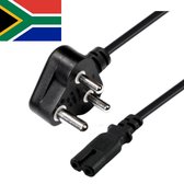 Zuid-Afrika stroomkabel (Type M) met C7 plug - zwart - 1,8 meter