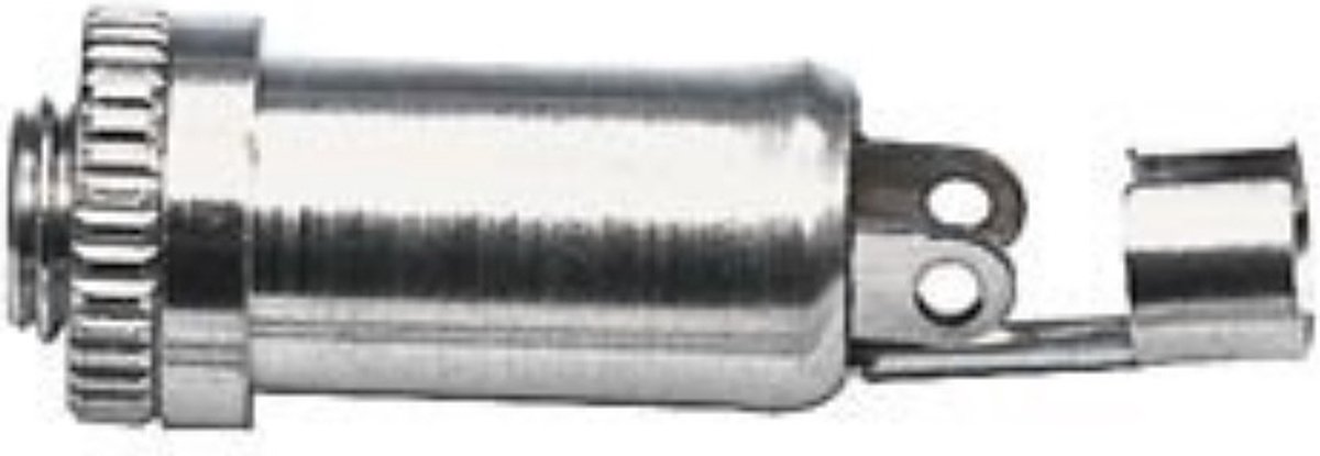 3,5mm Jack (v) inbouw connector - metaal - 2 soldeerpunten + massa klem / stereo