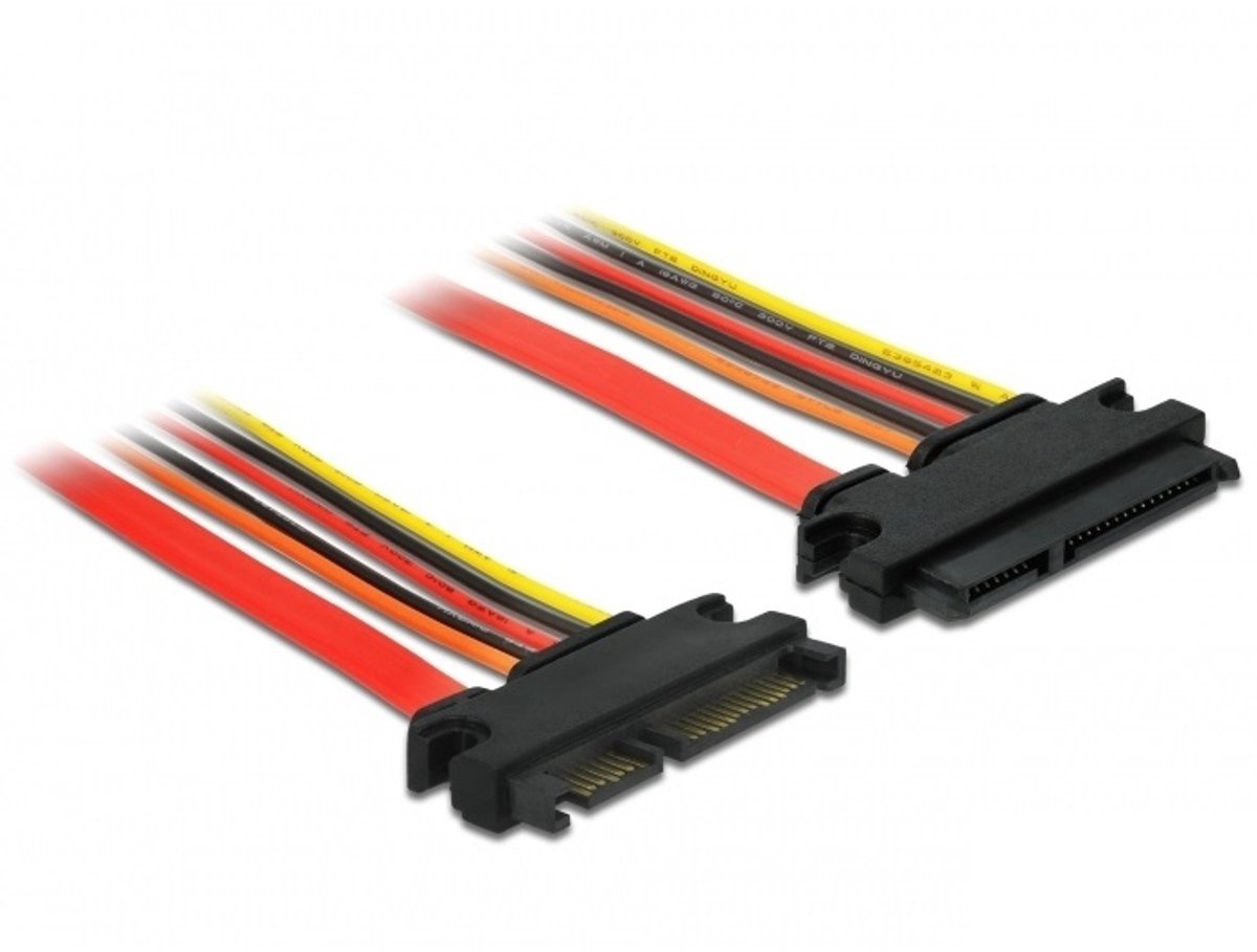 SATA data- en voeding verlengkabel - 3,3V + 5V + 12V - SATA600 - 6 Gbit/s - 1 meter