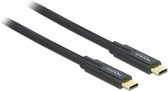 Premium USB-C naar USB-C kabel met E-Marker chip - USB3.2 (tot 10 Gbit/s) - PD tot 20V/5A - video tot 8K 30Hz / zwart - 1 meter