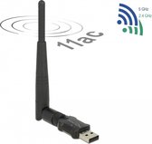 DeLOCK USB-A - WLAN / Wi-Fi dongle met externe antenne - Dual Band AC600 / 600 Mbps