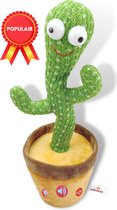 NIEUW Good lifehacks Originele Dansende Cactus - Interactieve Knuffel -  Pratende en Dansende Pop - Speelgoed - 5 Volume Standen - Recorder - Dancing Cactus - Baby en Peuter - 120 TikTok Liedjes