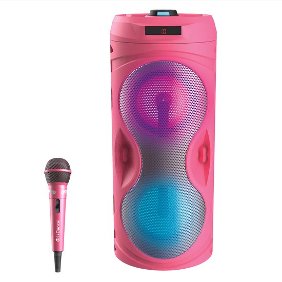 baard Injectie vervormen iDance TYPHOON101 Roze Party Speaker – Draagbare Bluetooth Speaker met  Discolicht –... | bol.com