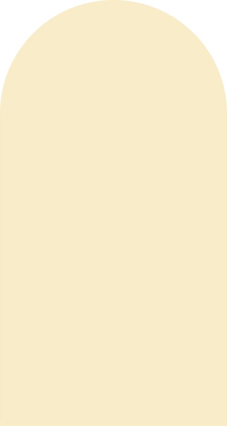 May and Fay – Zelfklevende Behangboog – Muursticker - Zacht geel - 150 cm x 80 cm - PVC vrij  - 125 gram/m2 - behangsticker - wanddecoratie - muurboog