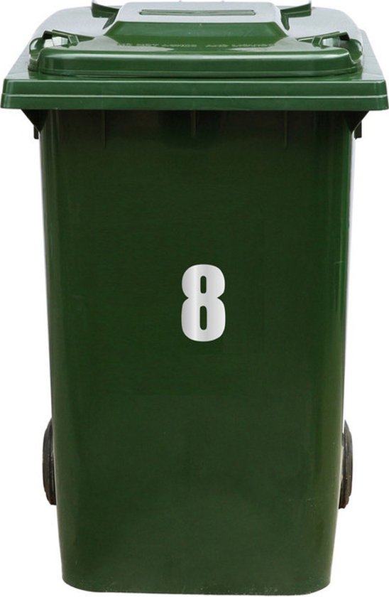 Autocollant Kliko / Autocollant poubelle - Numéro Kliko x 24 - Argent