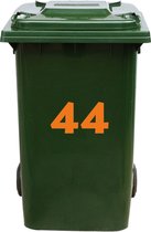 Kliko Sticker / Vuilnisbak Sticker - Nummer 44 - 14,7 x 25 - Oranje