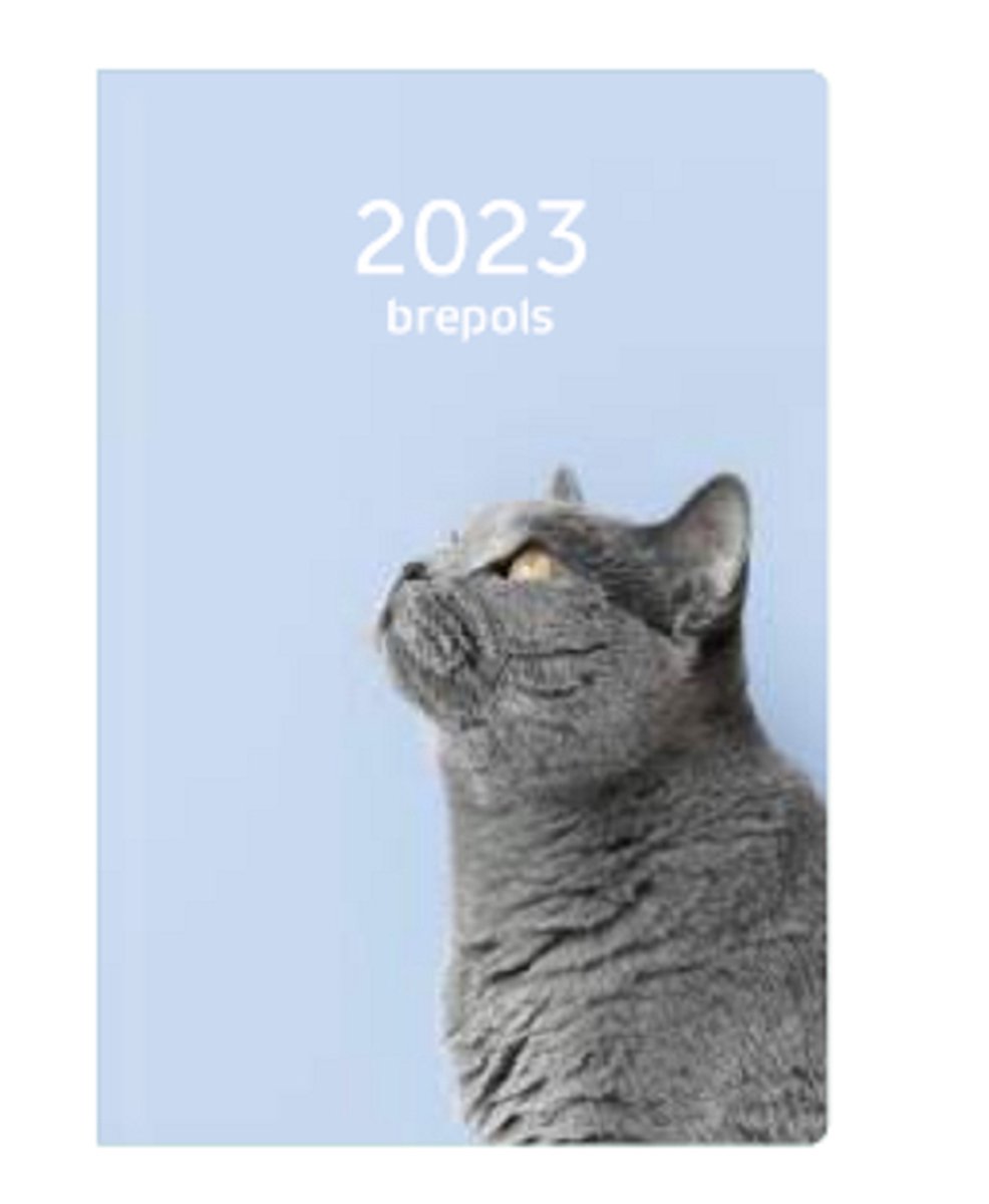 Brepols Agenda 2023 - Interplan AMICI Blauw - GENOVA PVC - Uitneembaar ABC - 8.9 x 16 cm - Spiraal