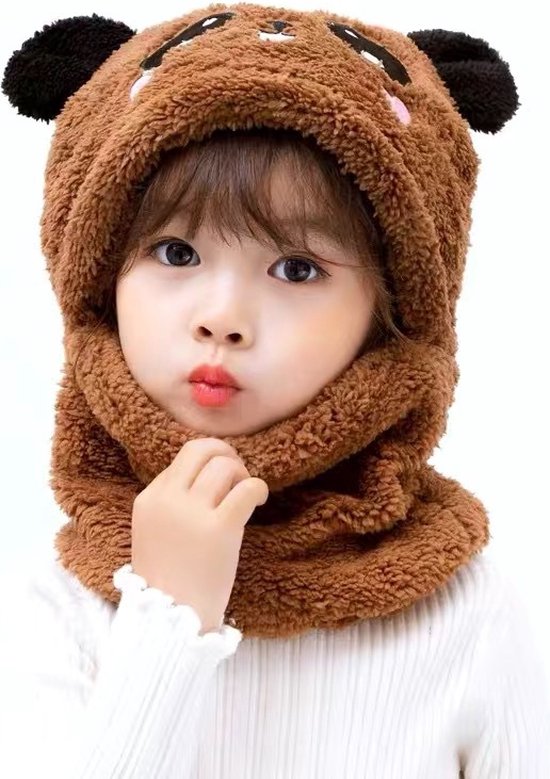 Bonnet et écharpe d'hiver pour Enfants| 2 en 1| Chapeau d'hiver ours  enfants| Bonnet|... | bol.com