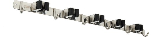 iBright Support - Acier Inoxydable - Outils de Système de Suspension - Organisateur d' Outils de Outils de jardin - Support Mural - 6 Crochets de Suspension
