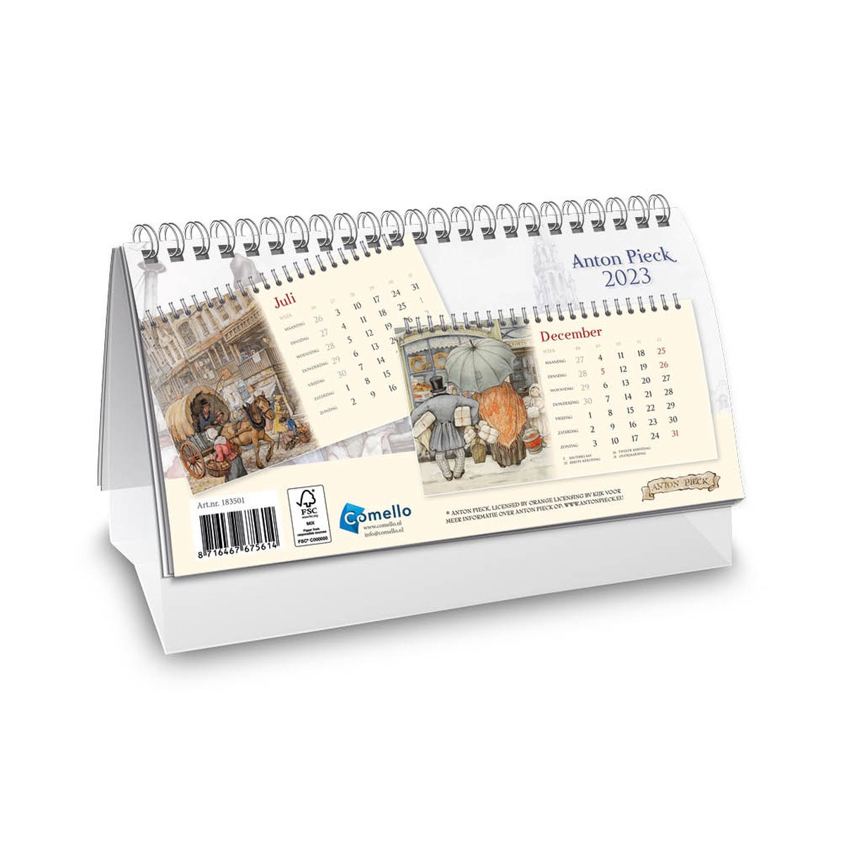Anton Pieck Desk kalender 2023 - Omnibus - 21x14 cm  bol.com