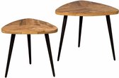 TOFF Viola triangle set of 2 coffeetable 60/50 - natural