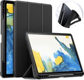 Phreeze Tri-Fold Case - Geschikt voor Samsung Galaxy Tab S8 11 inch - Hoesje met Vouwbare Standaard en Pen Houder - Zwart