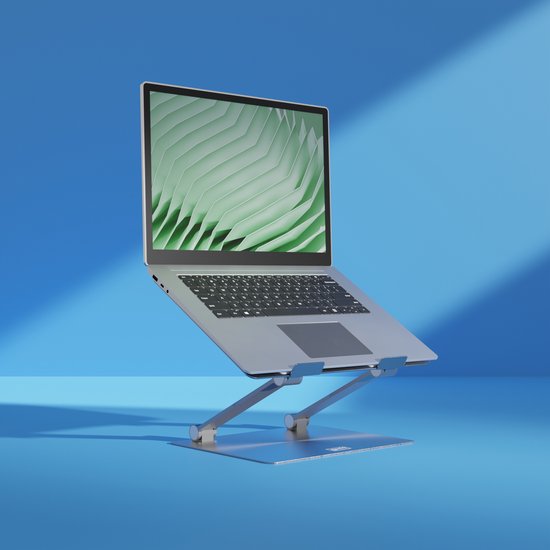 Geeki - Laptop Standaard - Grijs - Opvouw- en Inklapbaar - Geeki