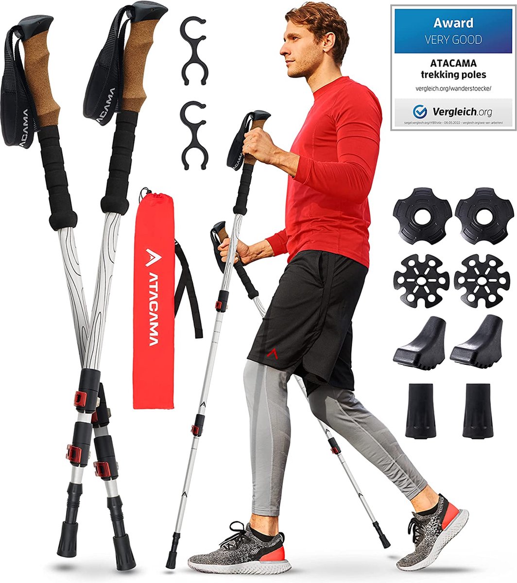 Nordic Walking Stokkenpremium - Walking stokken Lichtgewicht - Opvouwbare - Verstelbare Wandelstokken