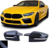 Geschikt voor Bmw 8 Serie G14 G15 Coupe Cabriolet Gran Coupe Hoogglans Pianolak Zwart Wing Spiegel Spiegelkappen M3 M4 Look