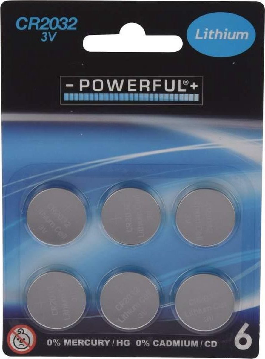 Batterijen Powerful+ CR2032 6st