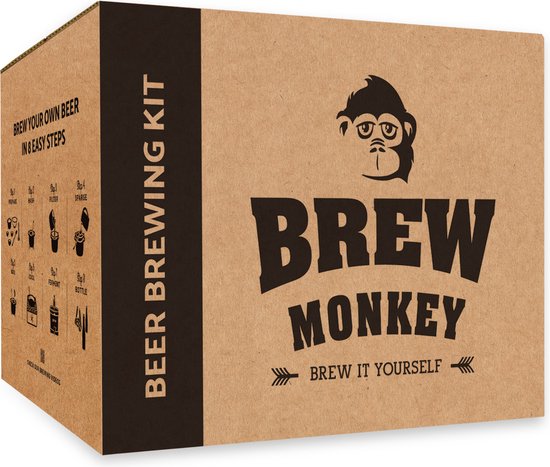 Brew Monkey Compleet IPA - Bierbrouwpakket - Zelf Bier Brouwen Bierpakket - Gadgets Mannen - Verjaardagscadeau voor Mannen - Verjaardag cadeau - Origineel bier Cadeau
