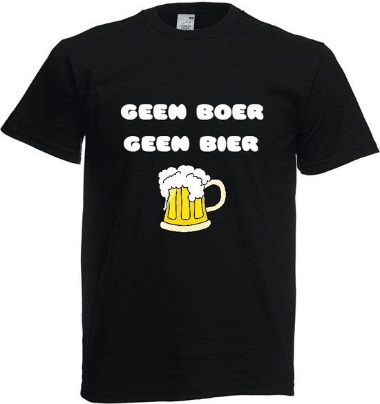 T-shirt geen boer - geen bier - boerenprotest - maat XL