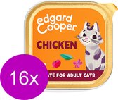 16x Edgard & Cooper Adult Pate Tub Kip - Nourriture pour chat - 85g