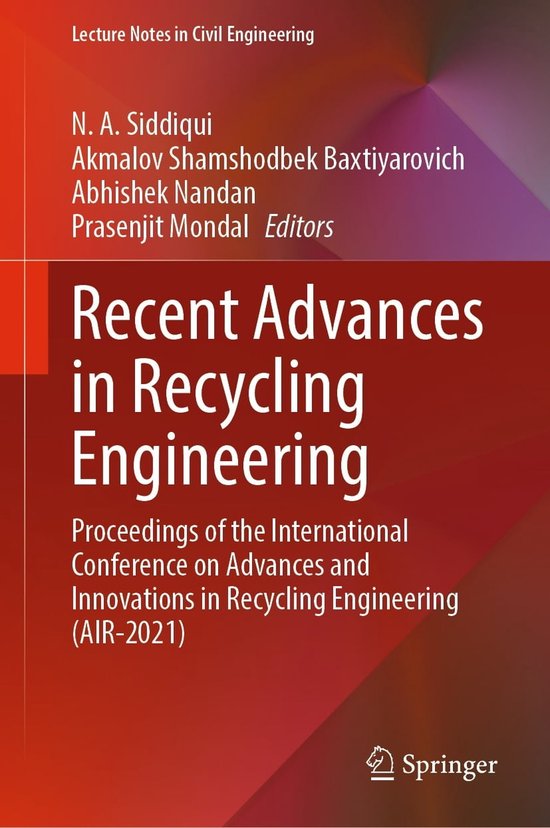 Lecture Notes in Civil Engineering 275 - Recent Advances in Recycling ...