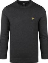 Lyle and Scott - Trui Mix Wol Donkergrijs - Heren - Maat S - Slim-fit