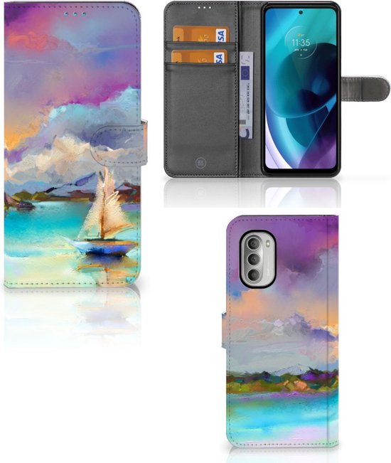 Honor 70 Hoesje Wallet Book Case Kunstleer Blauw