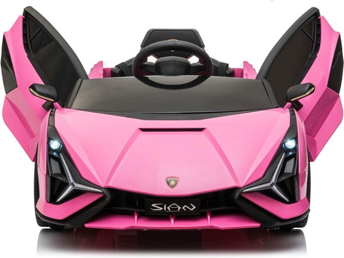 Lamborghini Sian - Elektrische Kinderauto - Met Afstandsbediening - Roze