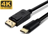 De Beste Gadgets USB-C naar Display Port Kabel - 4K Resolutie – USB C naar DP – USB C naar Displayport Kabel - 1.8 meter - Zwart
